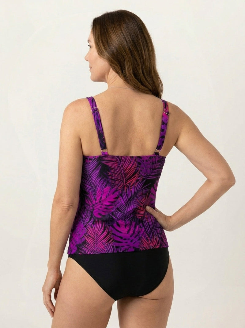 Adjustable Ruched Tankini Set