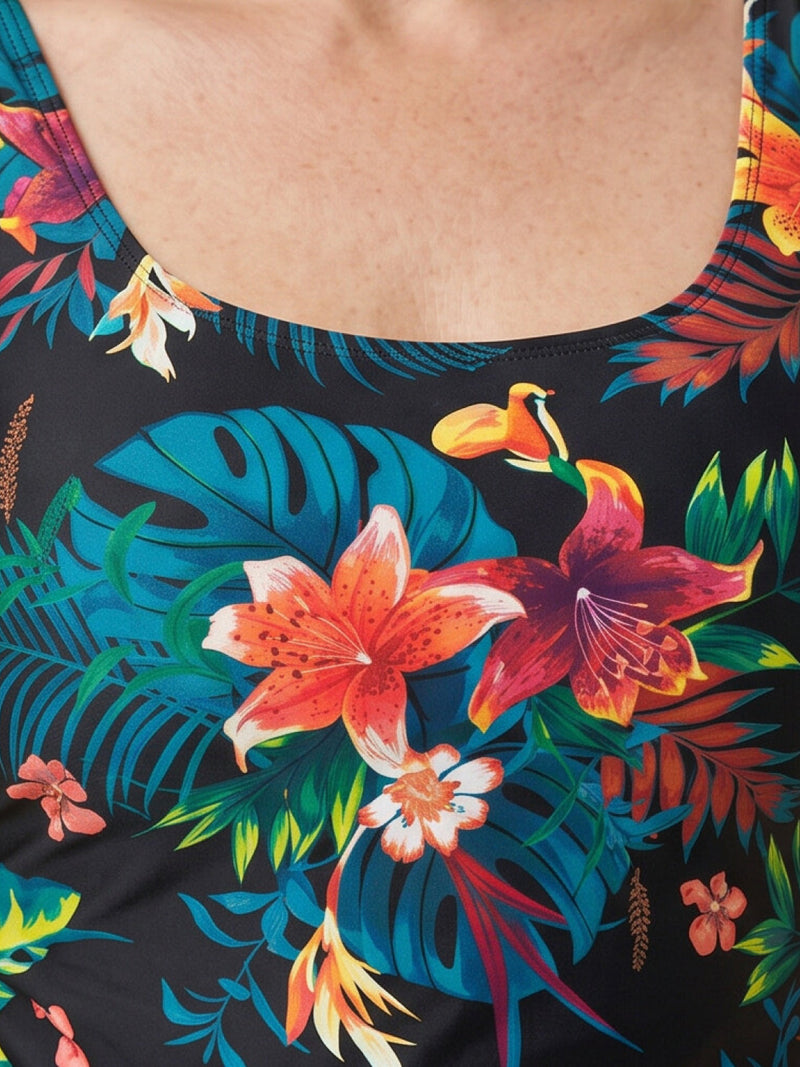 Adjustable Ruched Tankini Set