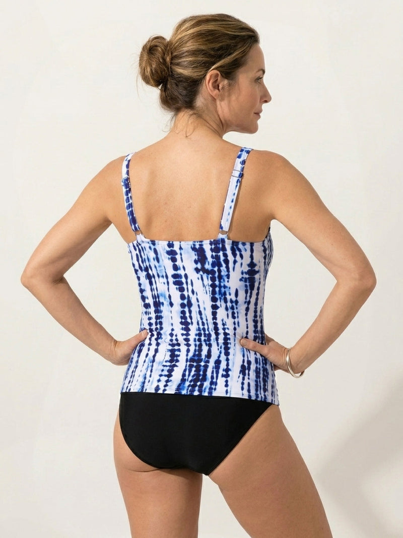 Adjustable Ruched Tankini Set