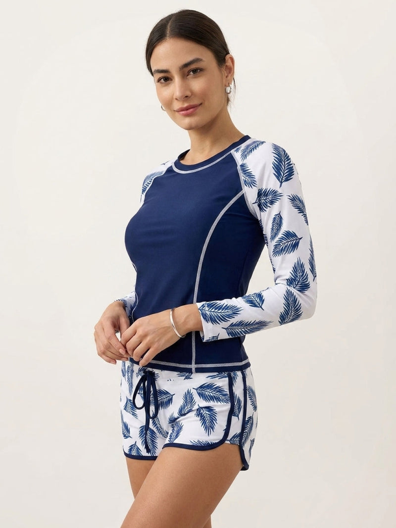 Long-Sleeve UV Rash Guard Set