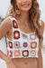 Short-Cropped Vest Crochet Top Clothing