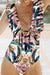 One-Piece V-Neck Ruffled Swimsuit