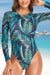 Tropical High-Cut One-Piece Swimsuit