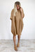 Nude Oversized Premium Linen Ovoid Dress